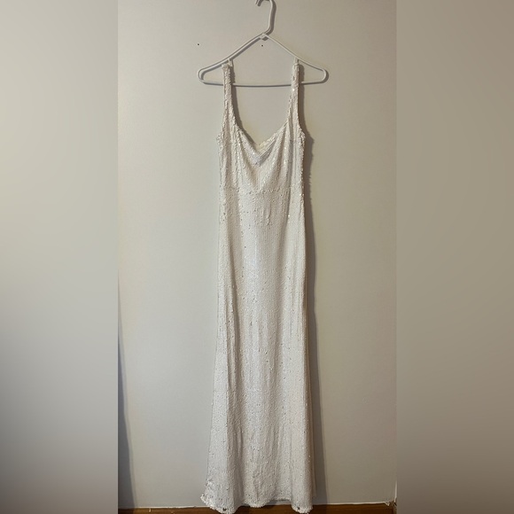Lulus White Long Sequin Dress - Picture 3 of 11